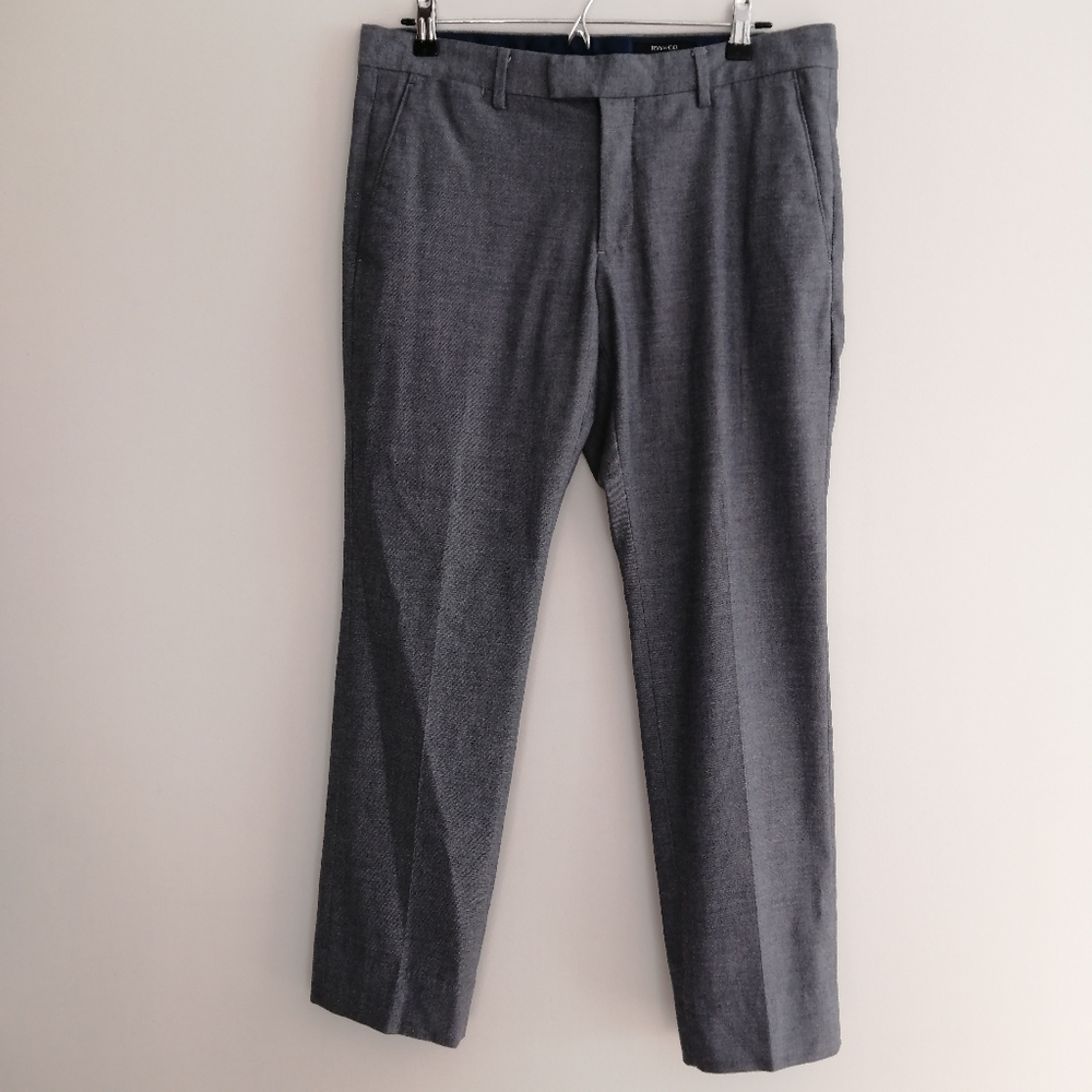 RW&Co Men's Slim Fit Dress Pants Gray Subtle Pattern Size 32x32
